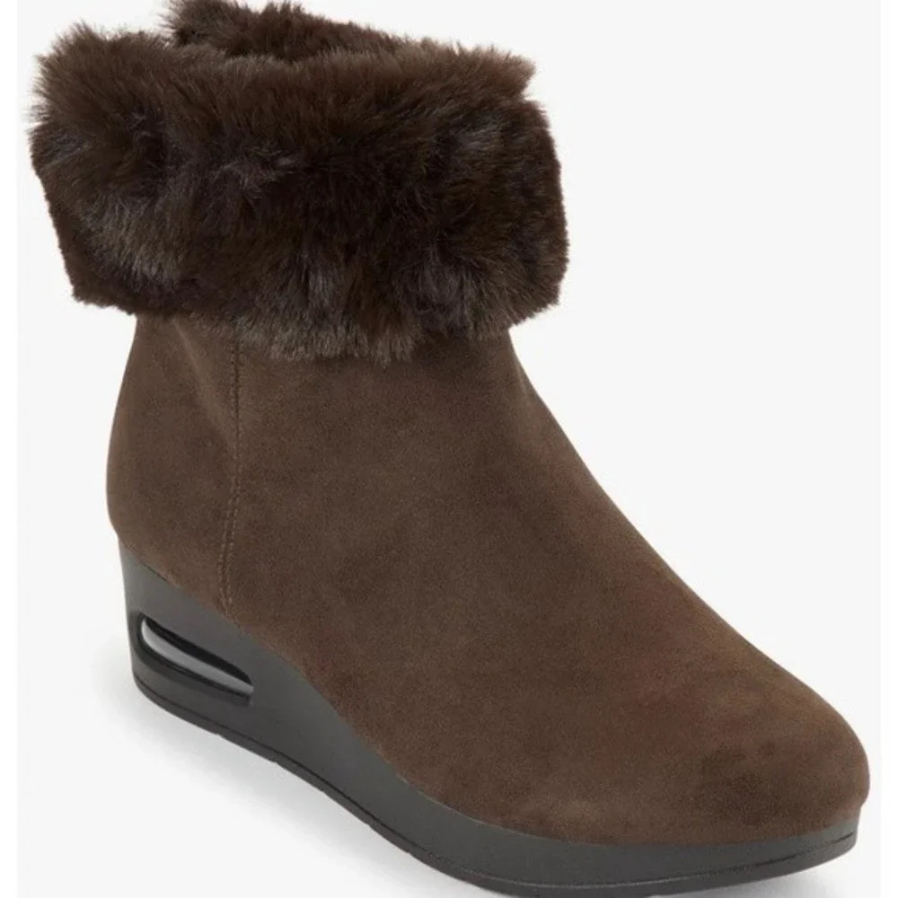 Dkny Abri Stone Fur Bootie Ankle Boots